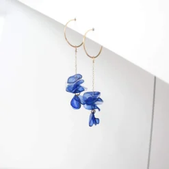 Giulia Letzi + META Jewelry Nina Upcycled Chain Drop Earrings - Blue