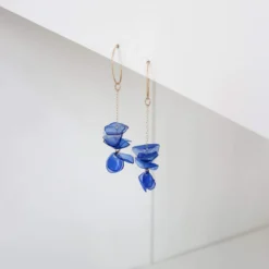 Giulia Letzi + META Jewelry Nina Upcycled Chain Drop Earrings - Blue