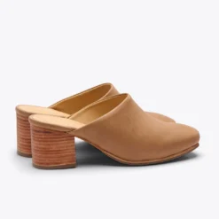 Nisolo Shoes All-Day Heeled Mule - Almond 20 Nisolo Shoes All-Day Heeled Mule - Almond