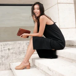 Nisolo Shoes All-Day Heeled Mule - Almond 17 Nisolo Shoes All-Day Heeled Mule - Almond