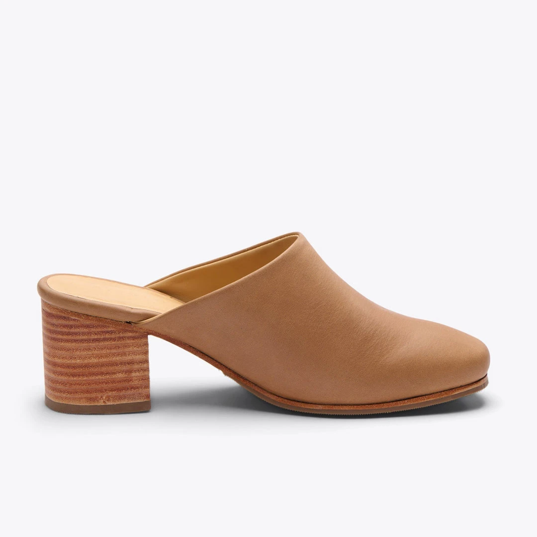 Nisolo Shoes All-Day Heeled Mule - Almond 12 Nisolo Shoes All-Day Heeled Mule - Almond