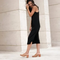 Nisolo Shoes All-Day Heeled Mule - Almond 16 Nisolo Shoes All-Day Heeled Mule - Almond