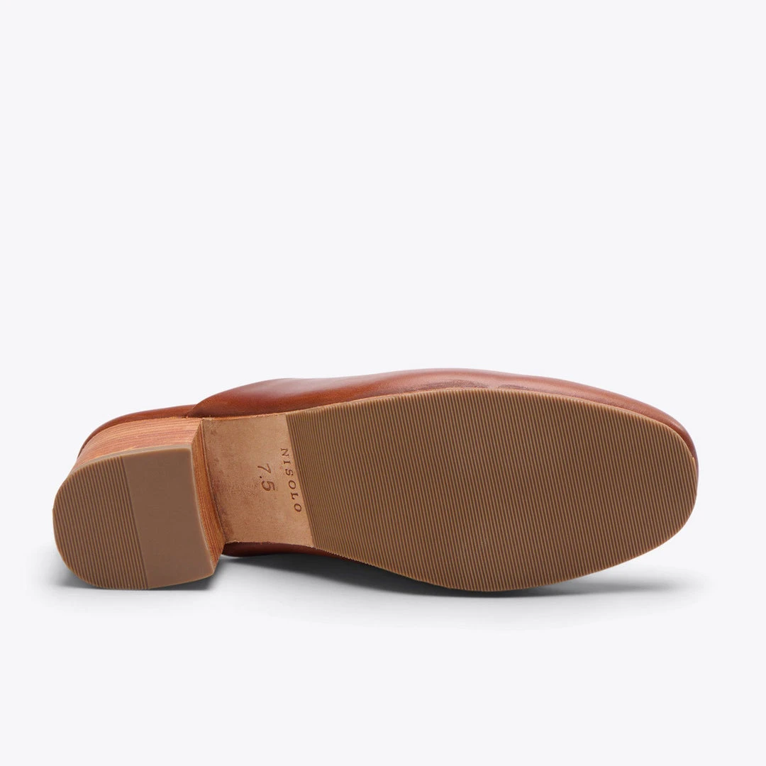 Nisolo Special Occasion All-Day Heeled Mule - Brandy 8 Nisolo Special Occasion All-Day Heeled Mule - Brandy