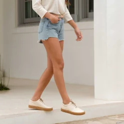 Nisolo Elayna Sneaker - Bone + Gum Shoes