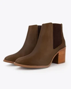 Nisolo Shoes Heeled Chelsea Boot - Chocolate