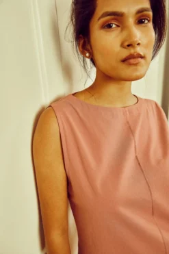 No Nasties Clothing Ash Rose Barrel Midi Dress