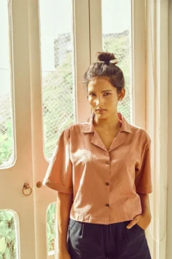 No Nasties Clothing Ash Rose Resort Shirt