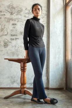 No Nasties Indigo Flared Pants