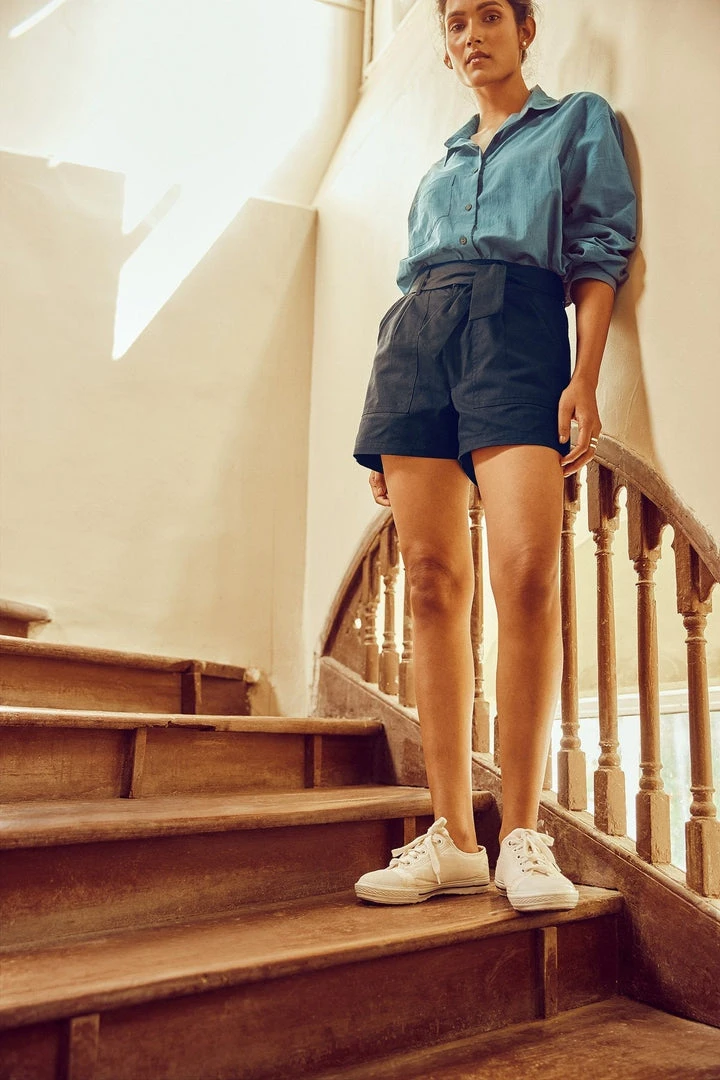 No Nasties Indigo High-Rise Shorts 5 No Nasties Indigo High-Rise Shorts