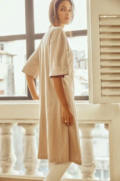 No Nasties Clothing Sand Reversible Long Tee