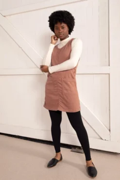 North Of West Caroline Upcycled Jumper Dress - Terracotta Sale