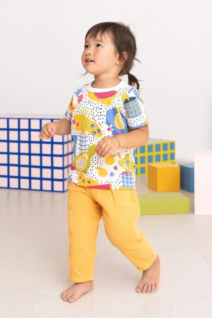 North Of West Kids' Double Cloth Breezy Pants - Marigold 3 North Of West Kids' Double Cloth Breezy Pants - Marigold