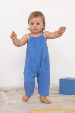 North Of West Sale Kids' Double Cloth Jumpsuit - Adriatic 10 North Of West Sale Kids' Double Cloth Jumpsuit - Adriatic