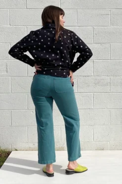 North Of West Monica Upcycled High Rise Jean - Atlantic 9 North Of West Monica Upcycled High Rise Jean - Atlantic