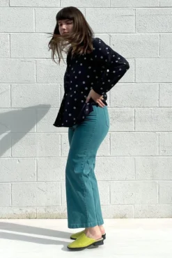 North Of West Monica Upcycled High Rise Jean - Atlantic 10 North Of West Monica Upcycled High Rise Jean - Atlantic