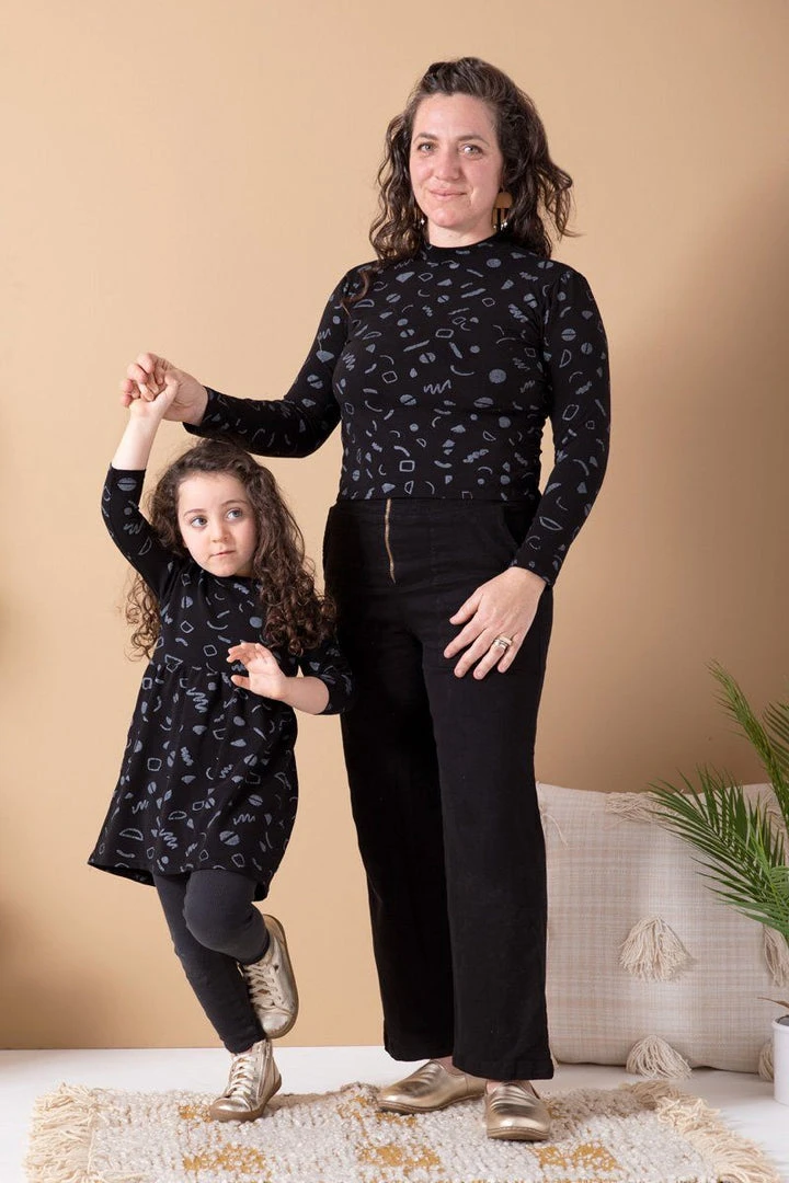 North Of West Sale Morgan Squiggles Mock Neck - Black 6 North Of West Sale Morgan Squiggles Mock Neck - Black