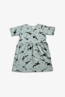 North Of West Kids' Orcas Dress - Sea Mist