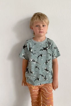 North Of West Kids' Orcas Tee - Sea Mist Best Sellers