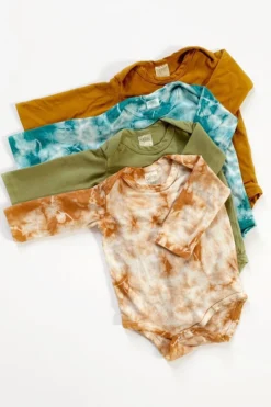 North Of West Sale Baby's Long Sleeve Onesie - Spice