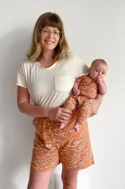 North Of West River Snake Rainbow Sweat Short - Sunset