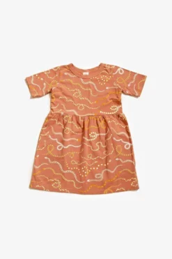 North Of West Kids' Snake Rainbow Dress - Sunset