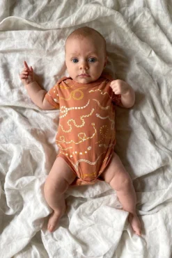 North Of West Kids' Snake Rainbow Onesie - Sunset