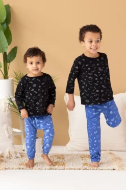 North Of West Baby's Squiggles Harem Pants - Azure 8 North Of West Baby's Squiggles Harem Pants - Azure