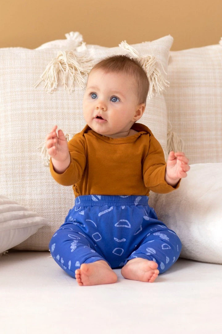 North Of West Baby's Squiggles Harem Pants - Azure 3 North Of West Baby's Squiggles Harem Pants - Azure
