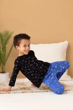 North Of West Sale Kids' Squiggles Raglan Tee - Black