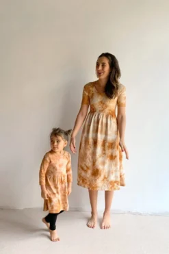 North Of West Kids' Tie Dye Long Sleeve Dress - Amber 15 North Of West Kids' Tie Dye Long Sleeve Dress - Amber