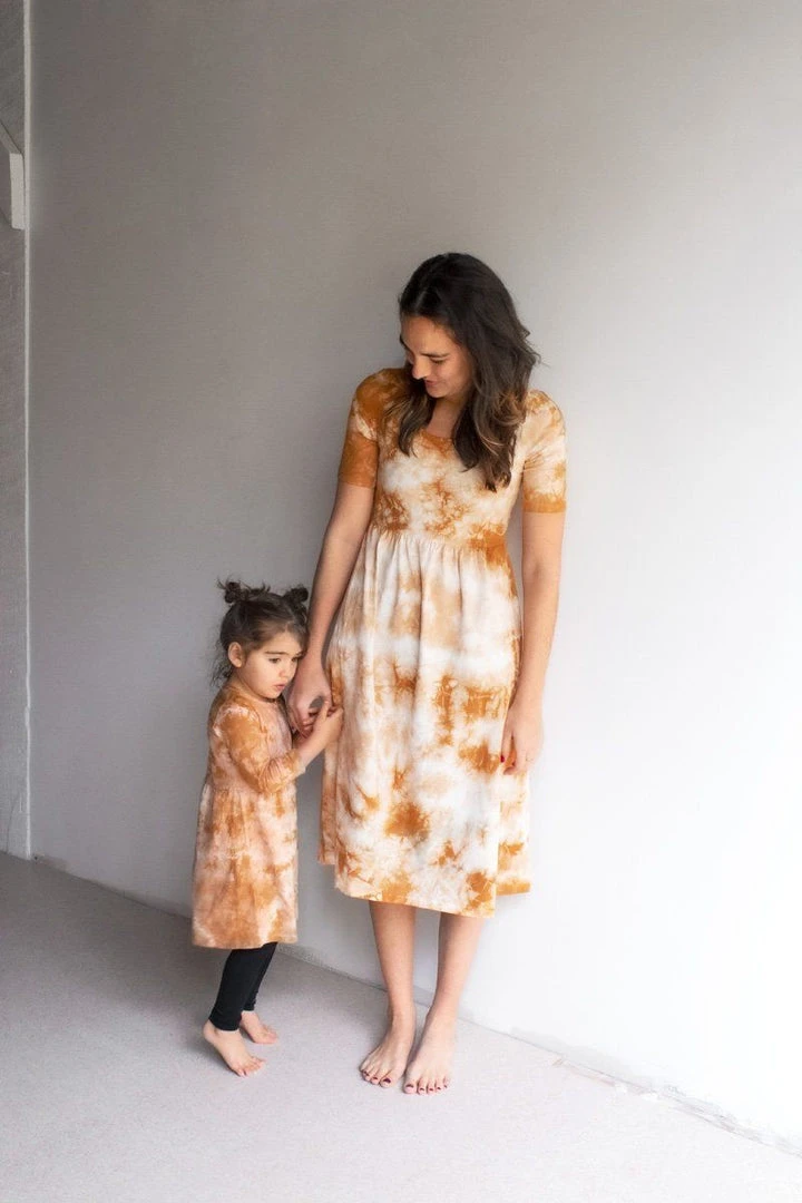 North Of West Kids' Tie Dye Long Sleeve Dress - Amber 10 North Of West Kids' Tie Dye Long Sleeve Dress - Amber