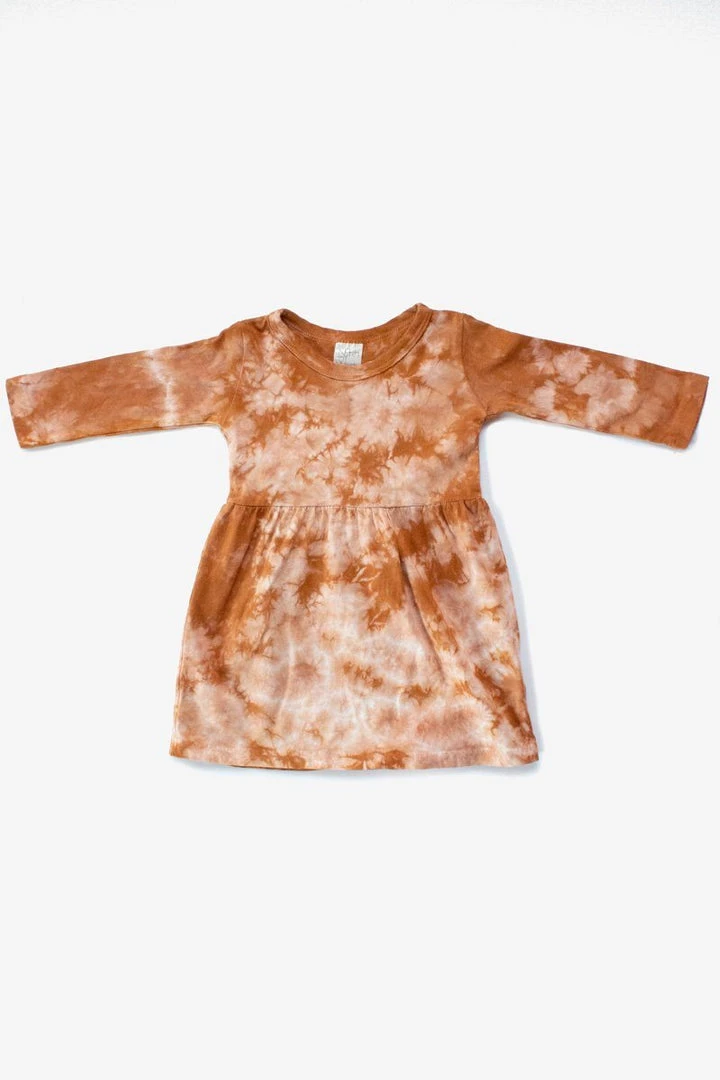 North Of West Kids' Tie Dye Long Sleeve Dress - Amber 3 North Of West Kids' Tie Dye Long Sleeve Dress - Amber