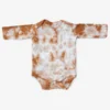 North Of West Sale Baby's Tie Dye Long Sleeve Onesie - Amber