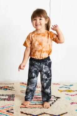 North Of West Sale Kids' Traveler Upcycled Tie Dye Jeans - Black