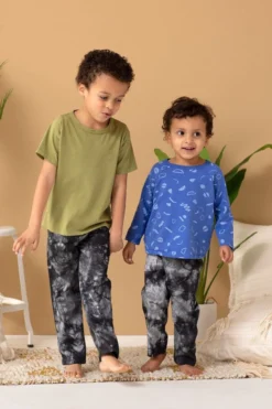 North Of West Sale Kids' Traveler Upcycled Tie Dye Jeans - Black