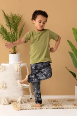 North Of West Sale Kids' Traveler Upcycled Tie Dye Jeans - Black