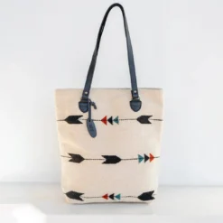 MZ Fair Trade Accessories Obsidian Arrow Wool Bucket Tote Bag