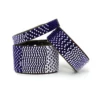Swahili Coast Design Ombre Dark Blue Beaded Leather Cuff