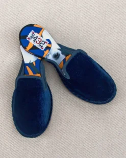 ONE432 Shoes Upcycled Velvet Unisex Slippers - Begum Electric