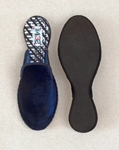 ONE432 Shoes Upcycled Velvet Unisex Slippers - Begum Electric