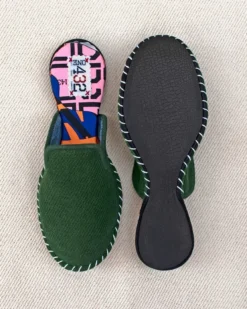 ONE432 Recycled Unisex Slippers - Gumbat Green Shoes