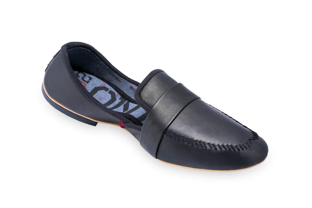 ONE432 Women's Jutti Loafer - Bagairat Black 6 ONE432 Women's Jutti Loafer - Bagairat Black