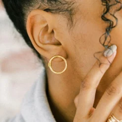 Sara Patino Jewelry Be Open Recycled Gold Earrings