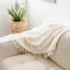 Creative Women Open Weave Throw Blanket Home Goods