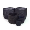Mbare Open Weave Iringa Baskets - Black