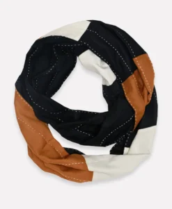Anchal Accessories Stripe Infinity Scarf - Camel