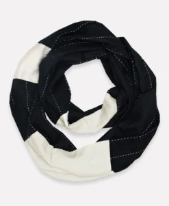 Anchal Stripe Infinity Scarf - Charcoal
