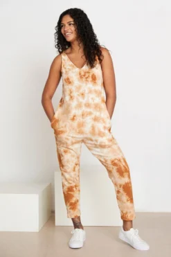 North Of West Parker Tie Dye Jumpsuit - Amber Sale