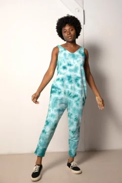 North Of West Parker Tie Dye Jumpsuit - Atlantic