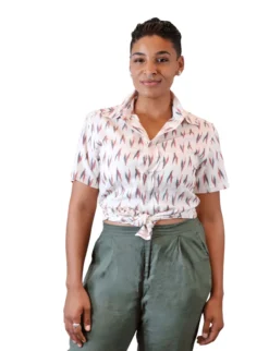 Passion Lilie Men's Aspen Button Down Ikat Shirt